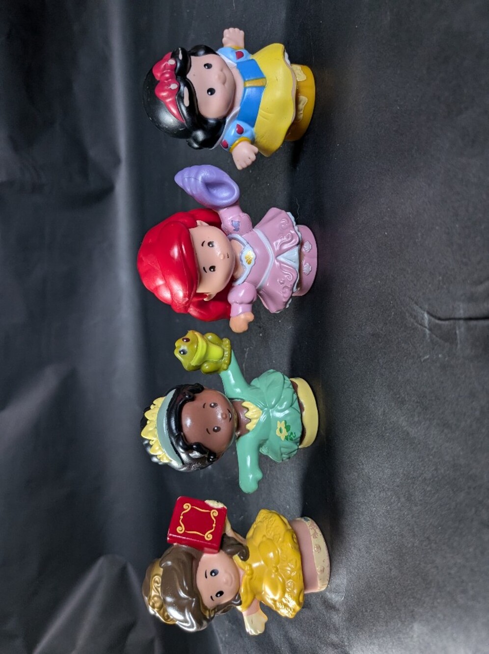 Fisher Price Little People Princess Talkers 4 Lot Ariel Belle Tiana Snow White